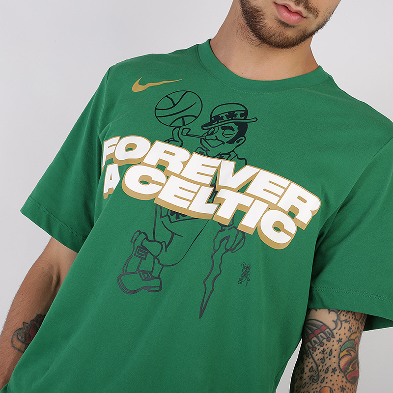 мужская зеленая футболка Nike Forever A Celtic Tee AT0790-312 - цена, описание, фото 2